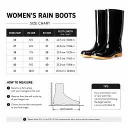 Non-slip Women's Long Rain Boots Waterproof High-Top Garden Rain Shoes Durable Lightweight Water Shoes For Outdoors,Kitchen,Work