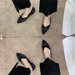 Fashionable Hot Selling New Comfortable Large Pize Women's Shoes Spring/Autumn Elegant Pointed Sexy Bow Banquet Mary Jane Shoes