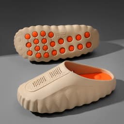 Men's Lightweight Outdoor Slippers Soft Thick Sole Breathable Sandals Non-Slip Summer Beach Slides for Casual Home Bathroom Use