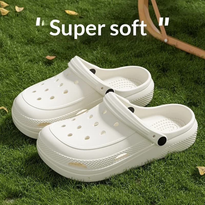 1Pair Plus Size 36 48 Summer Slippers For Men Women Comfort Clogs Lightweight Anti Slip Beach Sandals Waterproof Garden Shoes