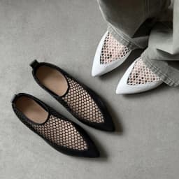 Womens Mesh Flats Pointed Toe Slip On Comfort Walking Shoes Hollow Out Breathable Loafers Smooth Leather Minimalist Elegant Chic