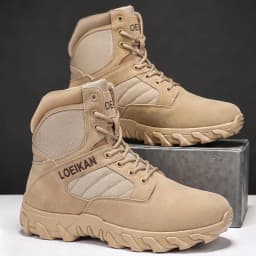Men Military Tactical Boots Shock Absorbing Anti-Slip High Top Shoes For Hunting Trekking Daily Work Outdoor