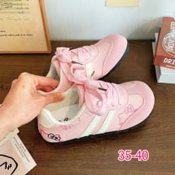 Women Sneakers Pink Cartoon Cat Print Girls Casual Shoes Round Toe Soft All‑Season Street Ladies Trainers Footwear Women's Shoes