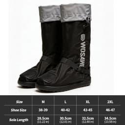 WOSAWE Rain Shoe Covers Unisex Waterproof Covers Motorcycle Cycling Bike Reusable Rainproof Shoes Cover Outdoor Boots Covers