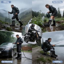 WOSAWE Rain Shoe Covers Unisex Waterproof Covers Motorcycle Cycling Bike Reusable Rainproof Shoes Cover Outdoor Boots Covers