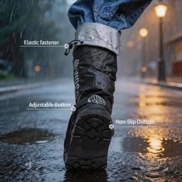WOSAWE Rain Shoe Covers Unisex Waterproof Covers Motorcycle Cycling Bike Reusable Rainproof Shoes Cover Outdoor Boots Covers
