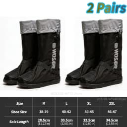 WOSAWE Rain Shoe Covers Unisex Waterproof Covers Motorcycle Cycling Bike Reusable Rainproof Shoes Cover Outdoor Boots Covers