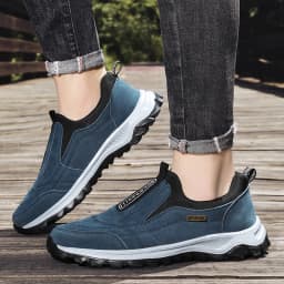 Men's Non-slip Casual Sports Shoes Wear-resistant Hiking Shoes Outdoor Fashion Comfortable Flat Walking Shoes for Men