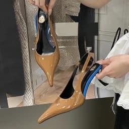 Aneikeh Retro Fashion Sexy Designer Patent Leather Pointed Toe High Heels Pumps Women Shallow Elegant Wedding Party Shoes