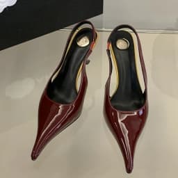 Aneikeh Retro Fashion Sexy Designer Patent Leather Pointed Toe High Heels Pumps Women Shallow Elegant Wedding Party Shoes