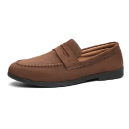 Men's Fashion Casual Suede Genuine Leather Slip-On Driving Loafers Comfortable Lightweight Moccasins for Party And Wedding Flat