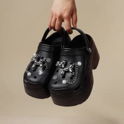 Women's Diy Clogs Summer 2026 Slip On Wedge Heels Chunky Platform Sandals Woman Silver Chain EVA Slippers Garden Shoes Woman