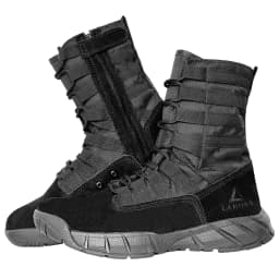 LAHORS® Lightweight Slip On Leather Tactical Combat Boot Men Outdoor Hiking Desert Army Shoe Breathable Male Ankle Boot Man made