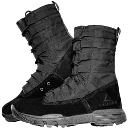 LAHORS® Lightweight Slip On Leather Tactical Combat Boot Men Outdoor Hiking Desert Army Shoe Breathable Male Ankle Boot Man made