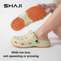 SHAJI Unisex Arch Support Quiet Clogs, Soft Wear Resistant Non Slip Comfortable Sandals for Indoor Outdoor Daily Wear