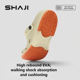 SHAJI Unisex Arch Support Quiet Clogs, Soft Wear Resistant Non Slip Comfortable Sandals for Indoor Outdoor Daily Wear