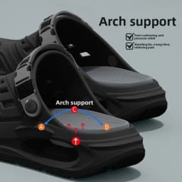 Men's Clogs Shoes Lightweight EVA Slippers Summer New Style, Non Slip Thick Sole Foot Arch Support, Outdoor Driving Cool Shoes