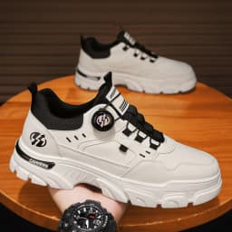 Men's Autumn Casual Leather Sneakers Comfortable Soft Work Board Platform Shoes Male Platform Кроссовки Мужские