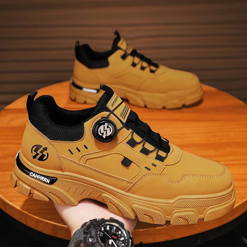 Men's Autumn Casual Leather Sneakers Comfortable Soft Work Board Platform Shoes Male Platform Кроссовки Мужские
