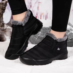 Men's snow boots, winter warm shoes, fuzzy-lined windproof hiking boots, winter insulated shoes, fuzzy-lined windproof hiking boots