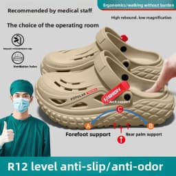 Operating Room Hole Shoes Men's 2026 Summer New Non-Slip Deodorant Arch Support Cool Slippers Men