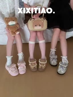 Women Winter Fleece Lined Casual Sneakers Sweet Bow Design Warm Anti Slip Shoes