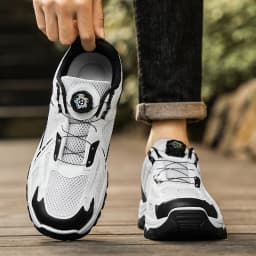 Men's Summer Breathable Casual Sneakers Soft Sole Non-Slip Outdoor Running Shoes Lightweight Sports Sneakers with Rotating Shoel