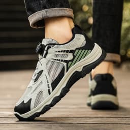 Men's Summer Breathable Casual Sneakers Soft Sole Non-Slip Outdoor Running Shoes Lightweight Sports Sneakers with Rotating Shoel