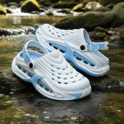 New hole shoes for men in summer, thick soled, non slip, breathable driving sandals, durable and fashionable beach shoes