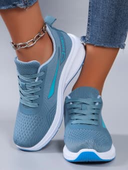 Spring new women's sports shoes, fashionable, breathable, lightweight, non-slip, wear-resistant, casual sports shoes, flat shoes