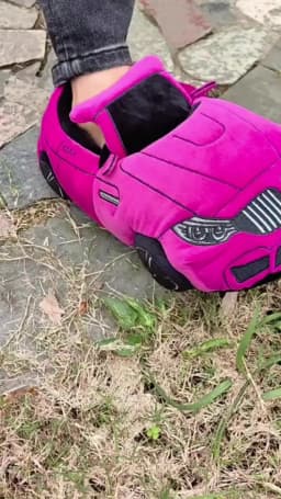 10 COLORS Vehicle Shape Plush Slippers Women Men Cartoon Car Warm Soft House Shoes Birthday Party Indoor Slipper