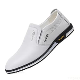 Large Size Spring Autumn New Business Office Casual Men's Shoes Fashionable and Versatile Flat Bottomed Sleeve Mouth Men's Shoes