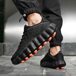 Men's Breathable Running Shoes Cushioned Non-slip Woman Casual Sneakers Massage Athletic Footwear for Outdoor Jogging Sports