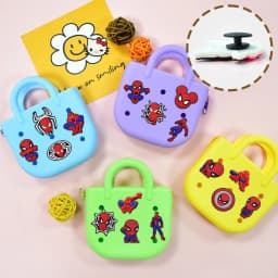 45-200pcs Mesuca Spider-Man PVC Shoe Charms Cartoon DIY Accessories Sandals Garden Shoes Buckle Decoration for Party Gifts