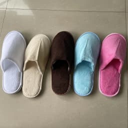 5Pairs/Lot Men Women Disposable Hotel Guest Slippers Cotton Slides Home Travel SPA Slipper Hospitality Cheap Indoor Slip-on
