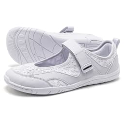 HOBIBEAR Women Barefoot Ballet Flats Hook-Loop Wide Toe Box Shoes Mesh Floral Weave Mary Jane Shoes