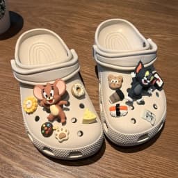 12Pcs/set Tom and Jerry set Anime Character for Cute Cartoon Shoe Charms Decoration Accessories for Classic Clog Festival Gifts