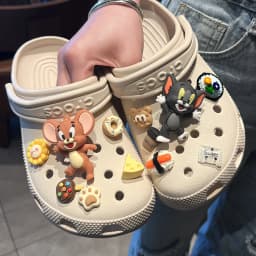12Pcs/set Tom and Jerry set Anime Character for Cute Cartoon Shoe Charms Decoration Accessories for Classic Clog Festival Gifts