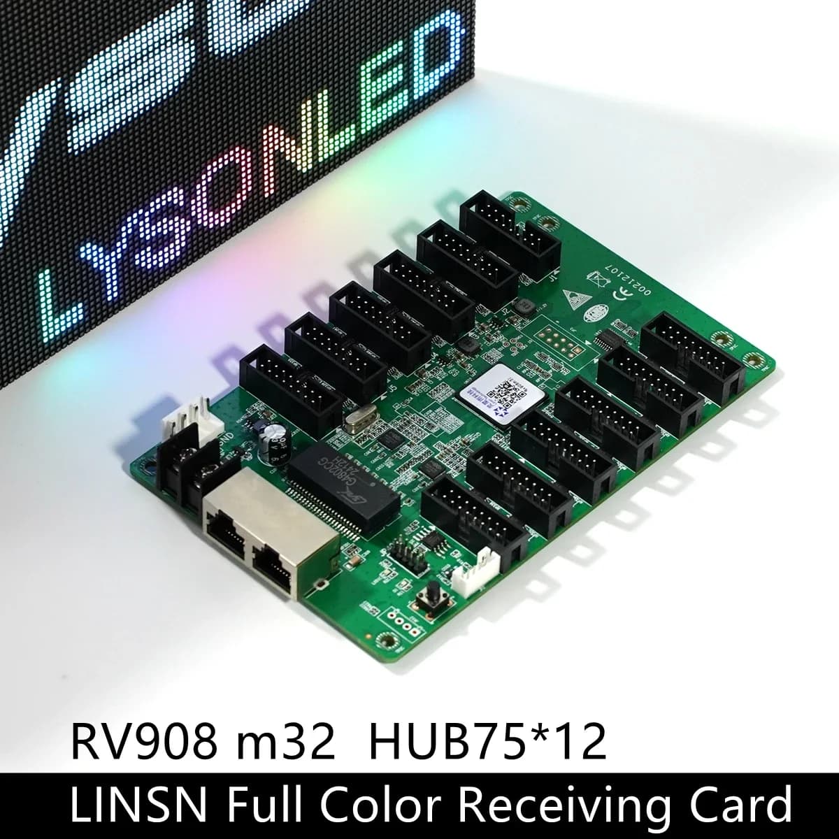 Linsn RV908M32 Receiving Card Video Wall Controller LED Display Screen RGB Matrix HBU75 Full Color Module Control