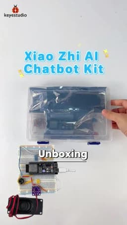 Keyestudio Xiao Zhi AI Chatbot Breadboard DIY Kit For ESP32 S3 N16R8 Control Board DIY Emotional Communication Learning Kit