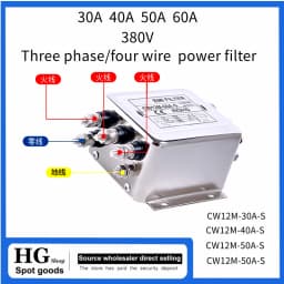 Three-phase three-wire power filter CW12B-30/40/50/60A-S Four-wire CW12M-30/40/60A-S 380V power filter CW12B-30A-S CW12M-40A-S