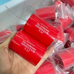 2PCS Audiophiler Axial MKP Capacitor 75uf 250V DC ±3% Test And Matched HIFI Frequency Dividing Audio Capacitance