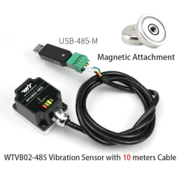 WitMotion WTVB01-485 Arduino Vibration Sensor,3axis IP68 Modbus Vibration Analyzer(Vibration Acceleration/Speed)for PLC & Python