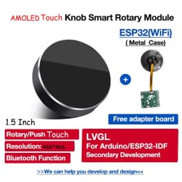 AMOLED ESP32 S3 LVGL Ar-duino 1.5 Inch 466*466 OLED IPS Circular Knob Rotary Round Touch Display with Wifi BLEs