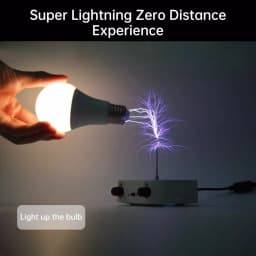 Music Tesla Coil Bluetooth/AUX Dual Mode Music Box Artificial Lightning AC110-240V Touchable Audio Input Science Experiment