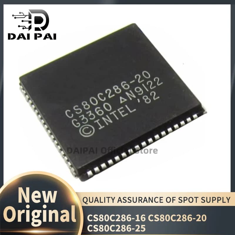 (5Pcs/Lot) 100% New original CS80C286-16 CS80C286-20 CS80C286-25 CS80C286 16 20 25 PLCC68 Chipset