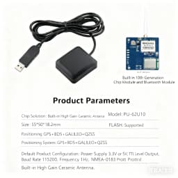 GPS Bluetooth GNSS Receiver GPS Galileo BeiDou Antenna Module for Android Windows Linux Marine USB GPS NMEA UPRII PU-62U10