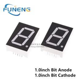 100pcs 10Pins 1106AS 10016AH 10016BS 1 Inch 1 Digit Bits 7 Segment Red LED Digital Display Digitron Common Anode Cathode C-A C-C
