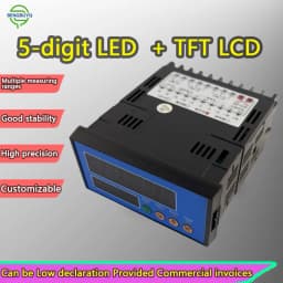 Digital Weighing Indicator Controller with Dual LED TFT Display High Precision 24-bit ADC RS485 Modbus Analog Output Relay Alarm