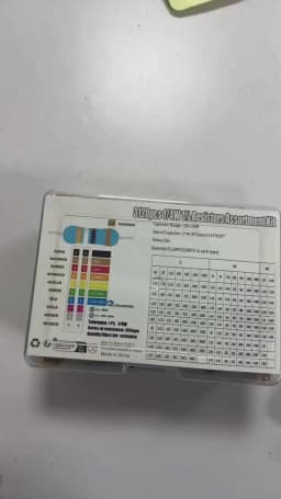 156 Specifications 3120PCS 1/4W Metal Film Resistor Sets 20 Pieces Each 1 Ohm-10M 1% 0.25W